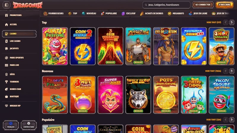 Dragonia casino login à France